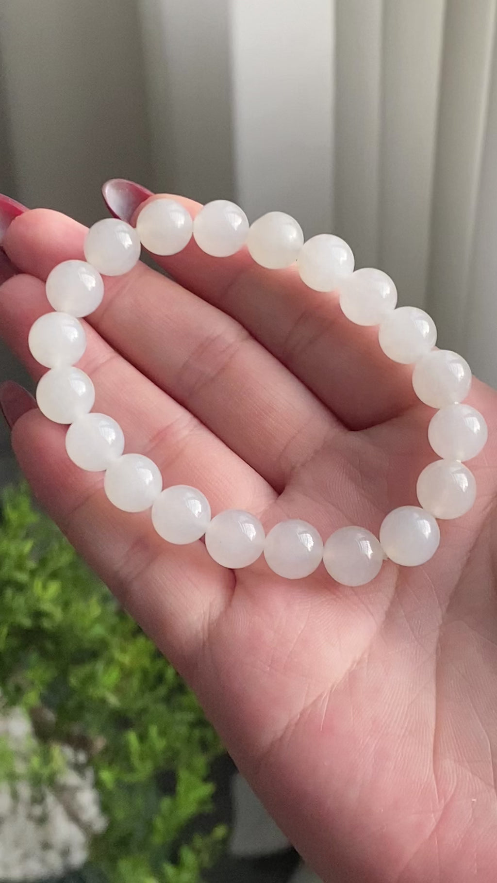 糯冰种白月光单圈手串（20颗）（yc213187）