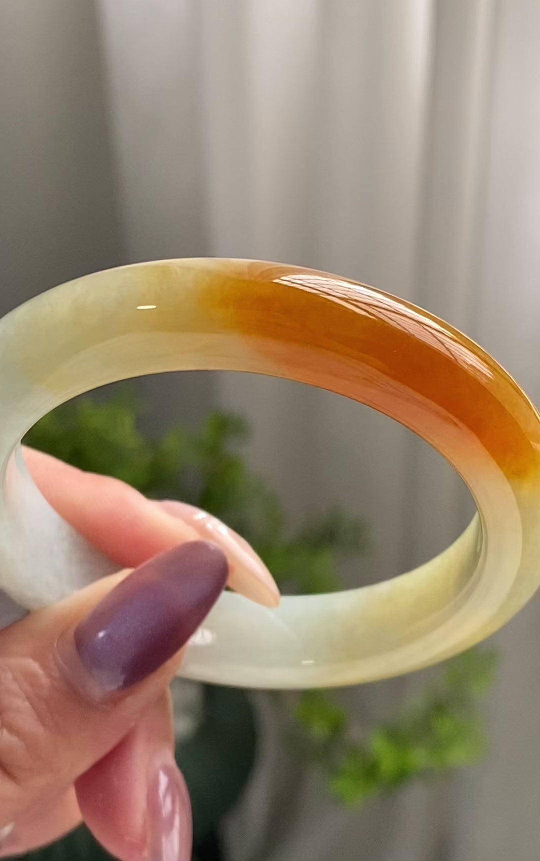 糯冰种黄翡平安镯（51圈）（yc199713）