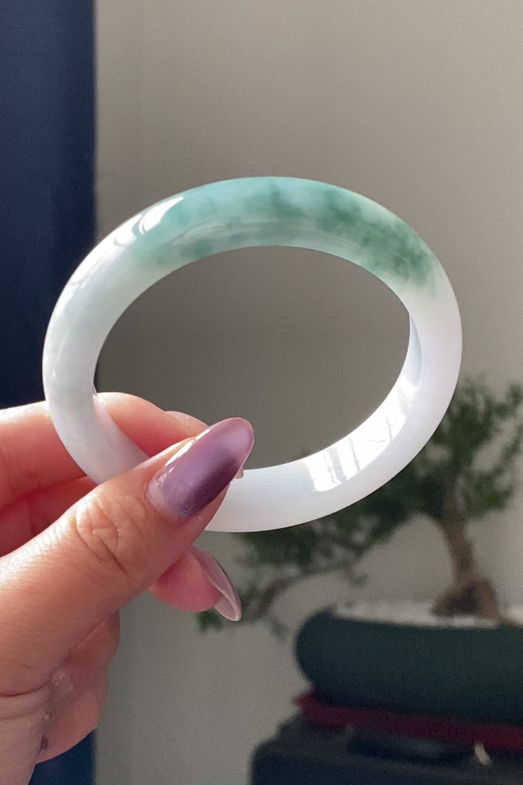 细糯种飘花平安镯手镯（57圈）（yc195379）