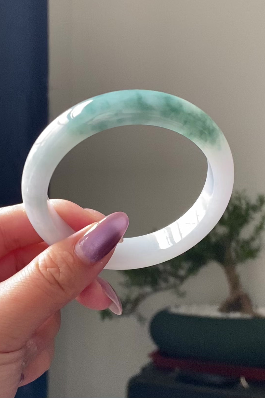 细糯种飘花平安镯手镯（57圈）（yc195379）