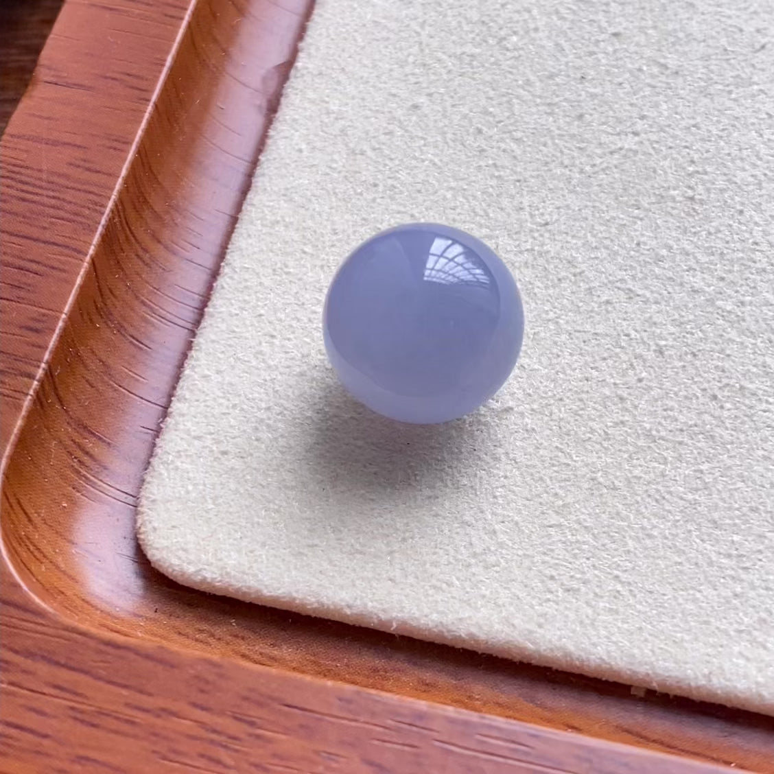 糯冰种紫罗兰单珠（yc260850）