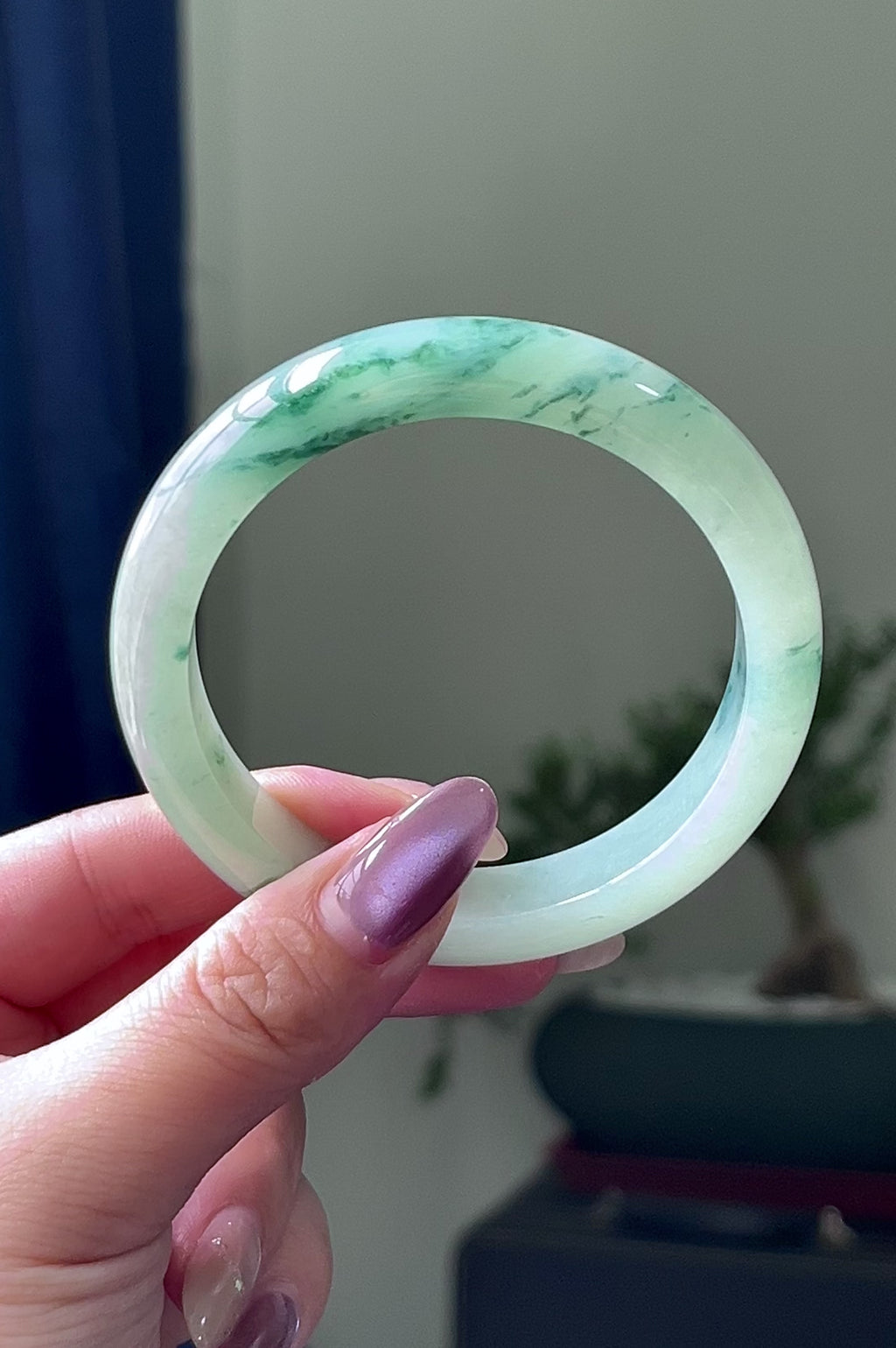 细糯种飘花平安镯（57圈）（yc198090）